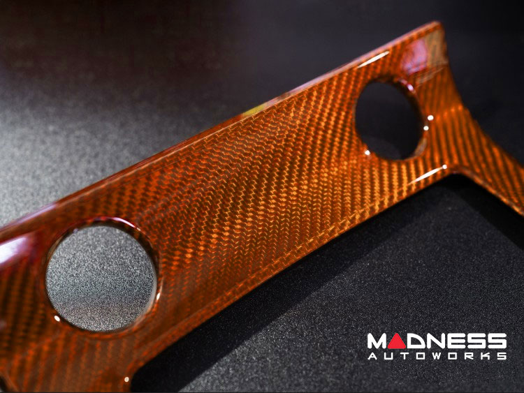 Jaguar F-TYPE Interior Trim - Carbon Fiber - Center Console Cover - Orange Candy